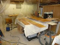 Cabinet Innovations finishes all custom built wood products in our own spray booth.